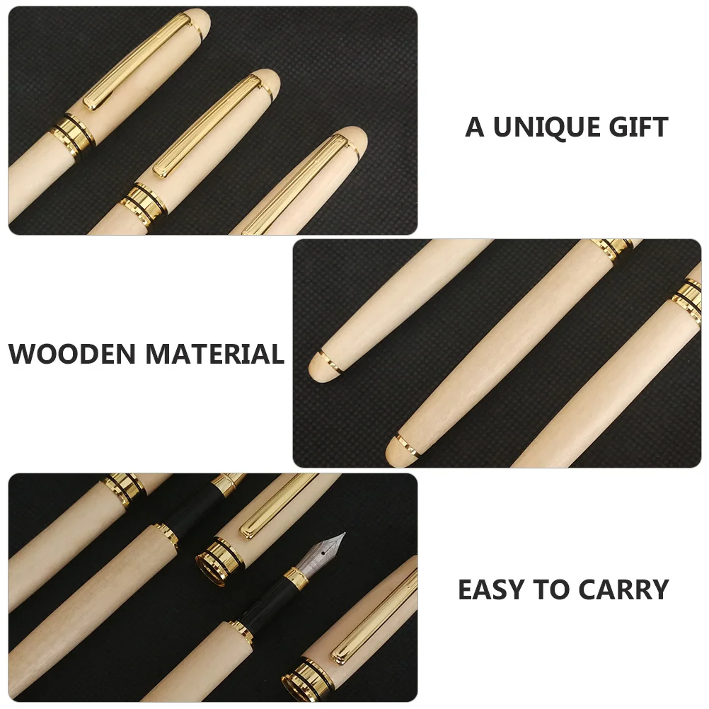

1pc Wooden Pen Signature Pen For Calligraphy Practice Hand Lettering Art Drawing Office School Stationery Supply Students
