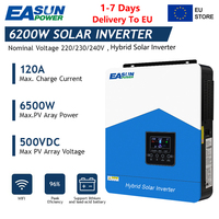 EASUN Hybrid Solar Inverter 6.2KW/4.2KW/2.2KW Pure Sine Wave 12V/24V/48V/230V With MPPT 120A Charger for Home Improvement