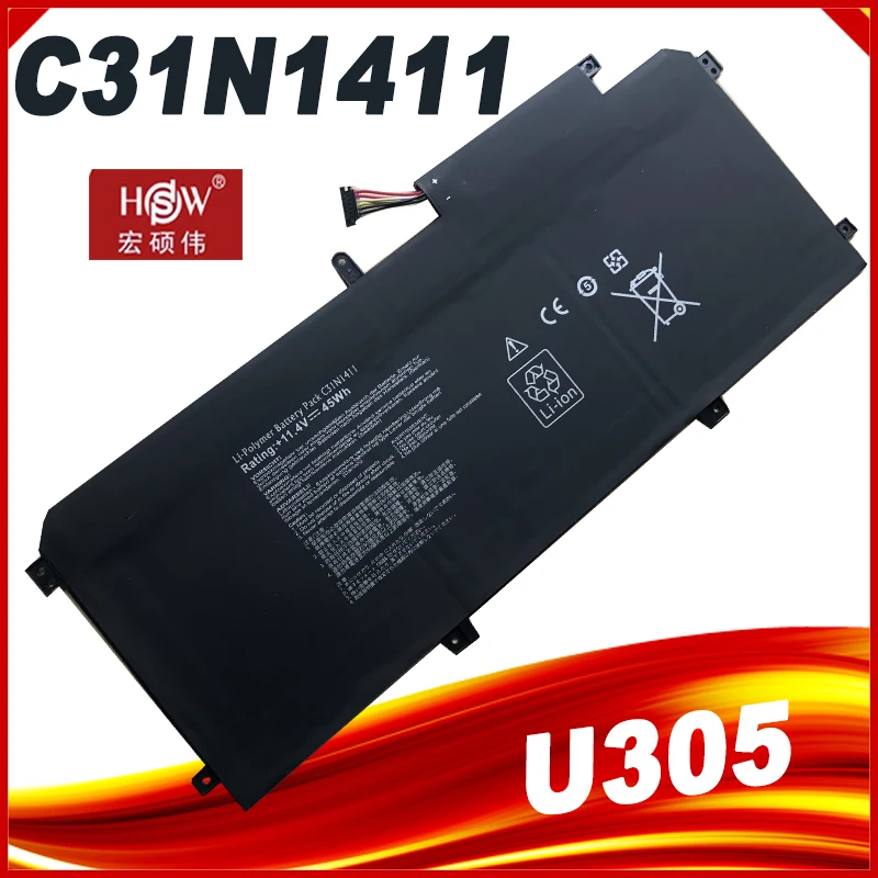 

11.4V 45Wh Laptop Battery C31N1411 for ASUS Zenbook UX305 UX305L UX305F UX305C UX305CA UX305FA Notebook Polymer Battery