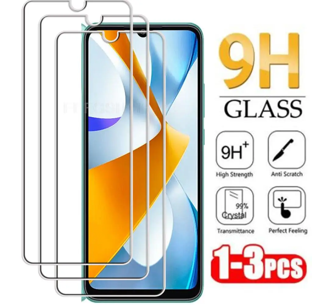 Vidrio templado para Xiaomi Poco C40 F4 GT M4 Pro 4G 5G M5 s X4 F3 M3 X3 NFC F2 M2 M4PRO X4PRO película protectora de pantalla