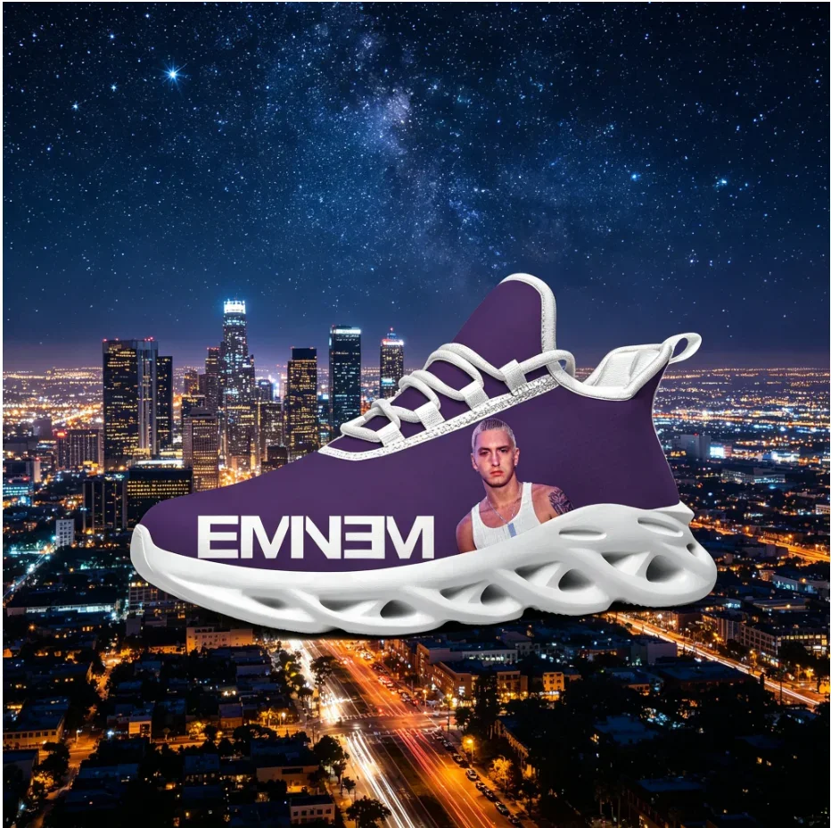 Eminem Trendy Printed Blade Casual Shoes Custom Design Hollow Out Breathable Unisex All Match Street Daily Sneakers