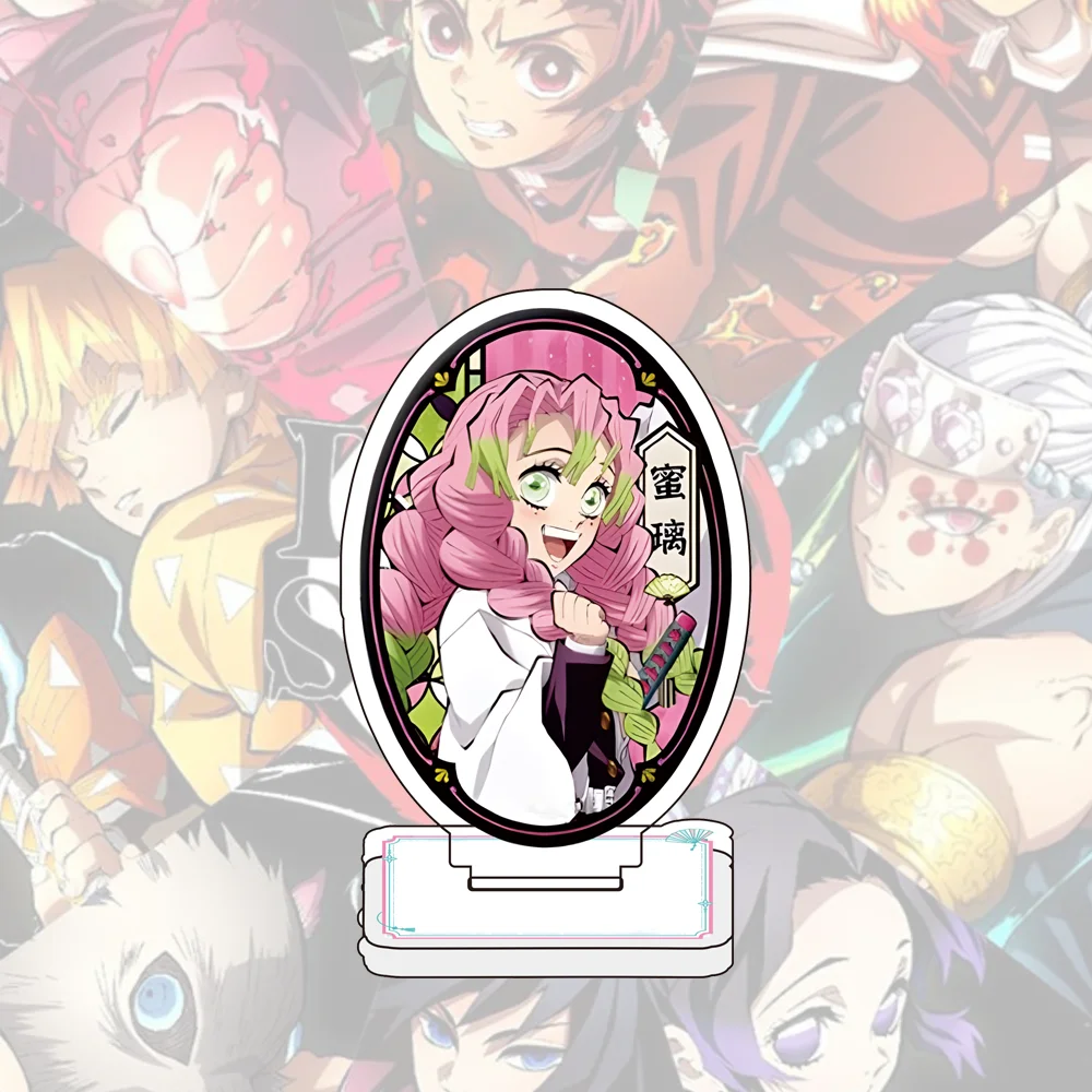 أنيمي شيطان القاتل Q نسخة 8 سنتيمتر الاكريليك الشكل حامل نموذج Nezuko Tanjirou Shinobu Giyuu Muichirou سطح المكتب الديكور هدية