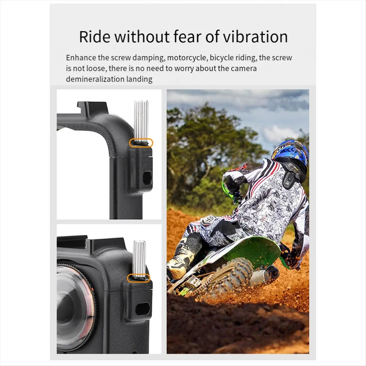 newT77 Accessories for Insta360 X4 Selfie Stick Protective Border Frame Fill Light Tripod Prevent Drop and Reduce Shock