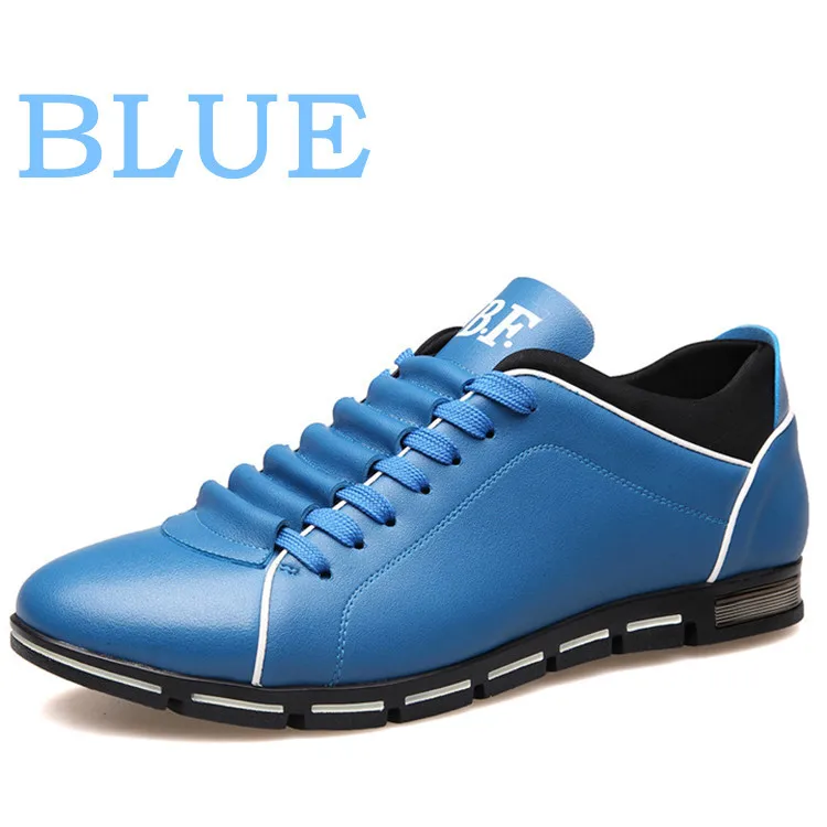 Spring Autumn New Men Shoes Casual Sneakers Fashion Solid Leather Shoes Formal Business Sport Flat Round Toe Light Breathable