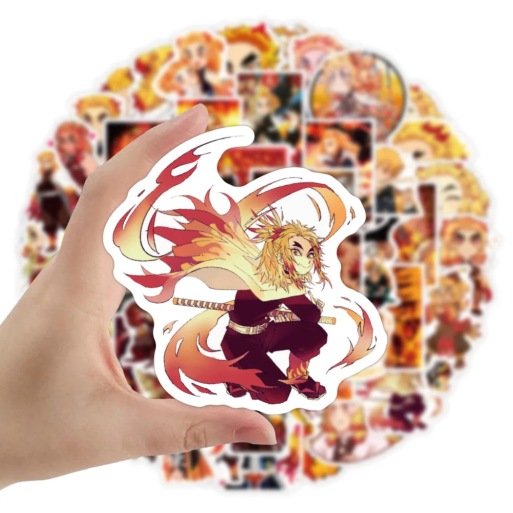 10/30/50PCS Anime Demon Slayer Rengoku Kyoujurou Graffiti Stickers Backpack Scrapbook Laptop Skateboard Cool Stickers Wholesale