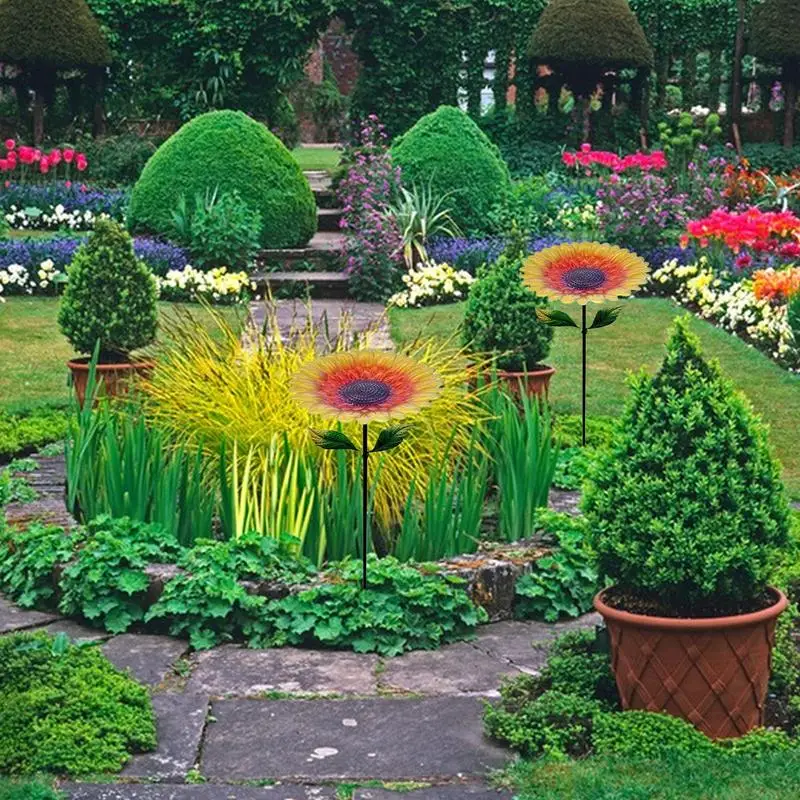 

Bird Feeder Flower Bird Feeder Garden Bath Tray Waterer Metal Flower Birdbaths for Yard Lawn Decor Outside House Deck Patio