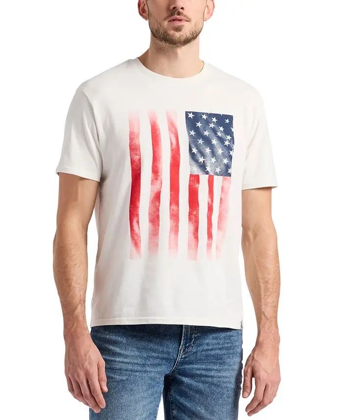 

Retro American Flag Tee – Distressed Stars & Stripes Trendy Patriotic Style Unisex Short Sleeve T-shirt High Quality Graphic T