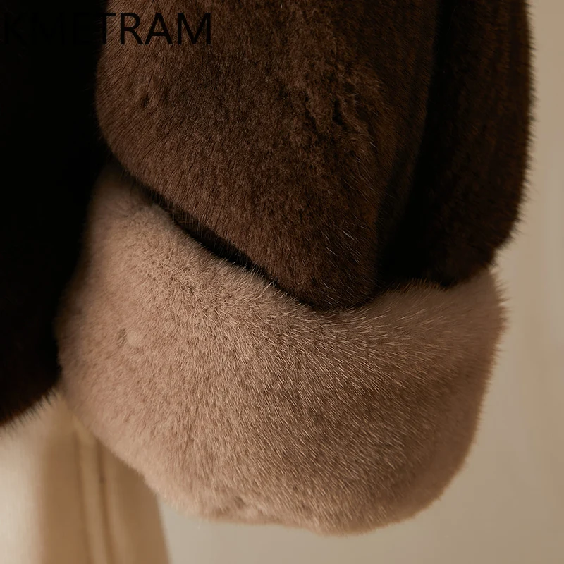 سترة نسائية فاخرة من فرو المنك بالكامل لعام 100% معطف فرو حقيقي قصير ملابس شتوية للنساء جديد في ملابس خارجية 2025элсо phimško