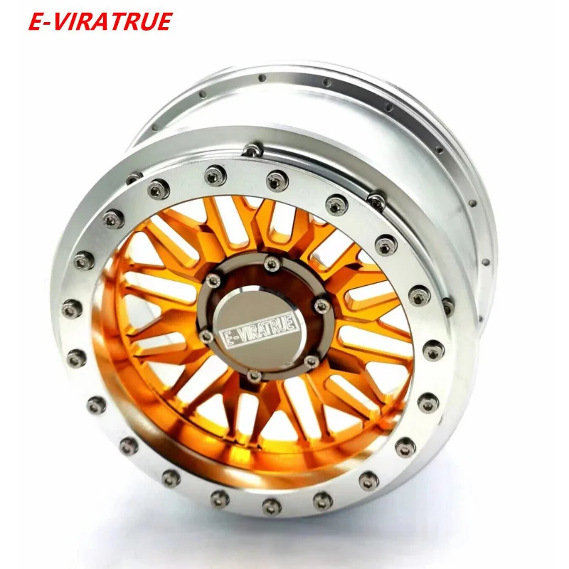 E-VIRATRUE Aluminum Wheel For Losi DBXL-E 2.0&GAS /TRAXXAS XRT/XMAXX/Kraton/Outcast&30 Degree North truck1/5 (4pcs)