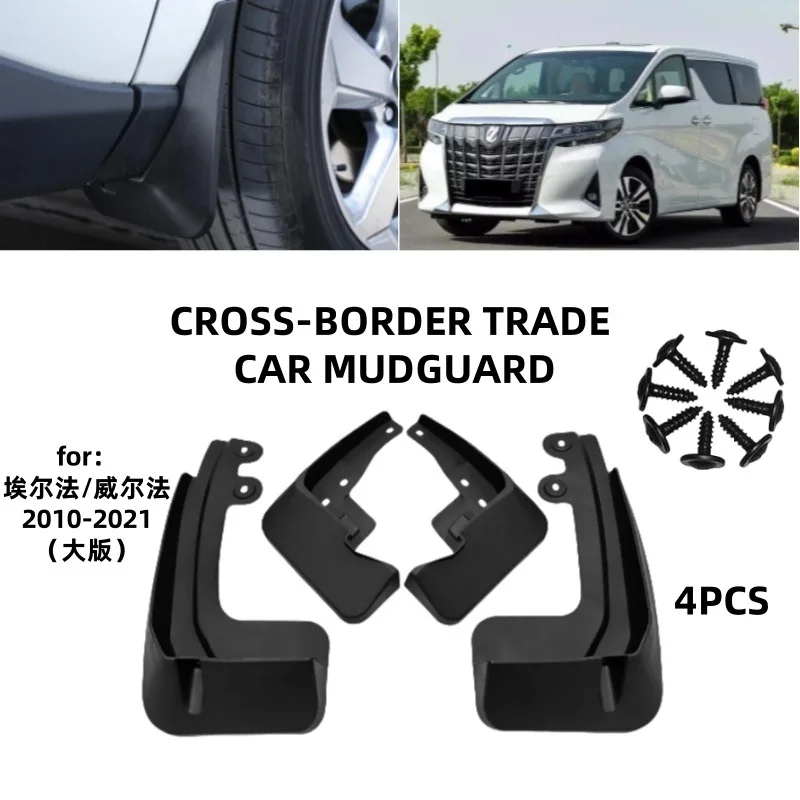 

For 2010-2021 Alphard Vellfire Large Edition Mudguards Fender Mudflaps Front Rear Flares Splash Guards Cover Car Access