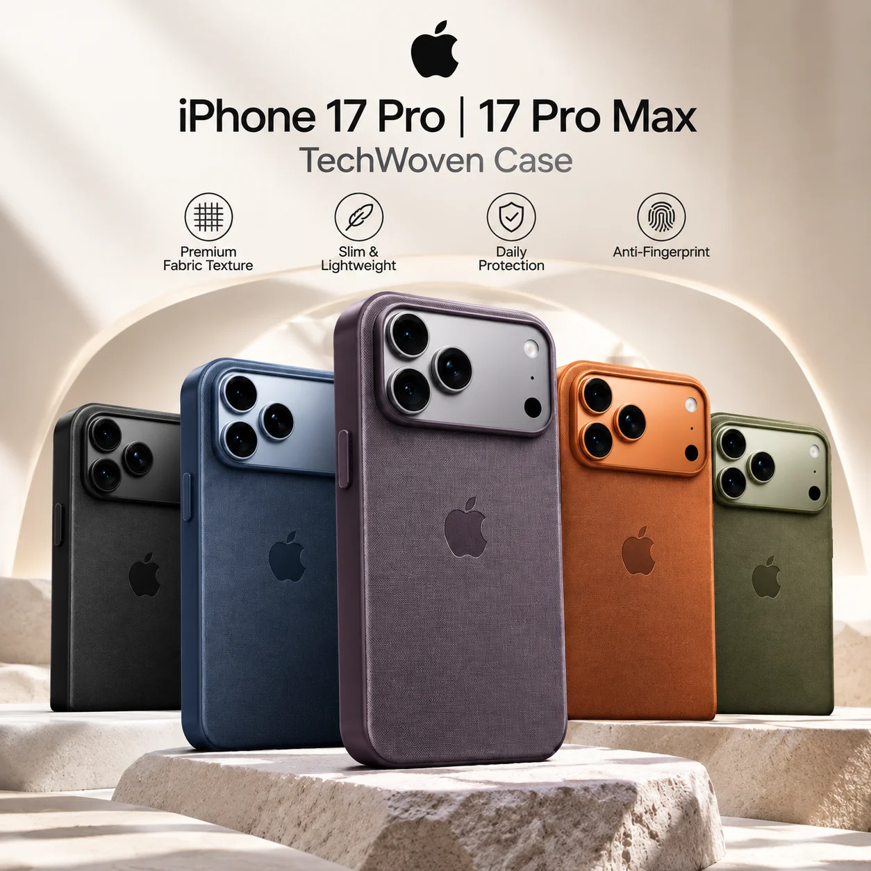 Etui TechWoven z technologią MagSafe do iPhone 17 Pro i 17 Pro Max – magnetyczne, bezprzewodowe ładowanie, odporność na wstrząsy, cienkie, ochronne. — 2