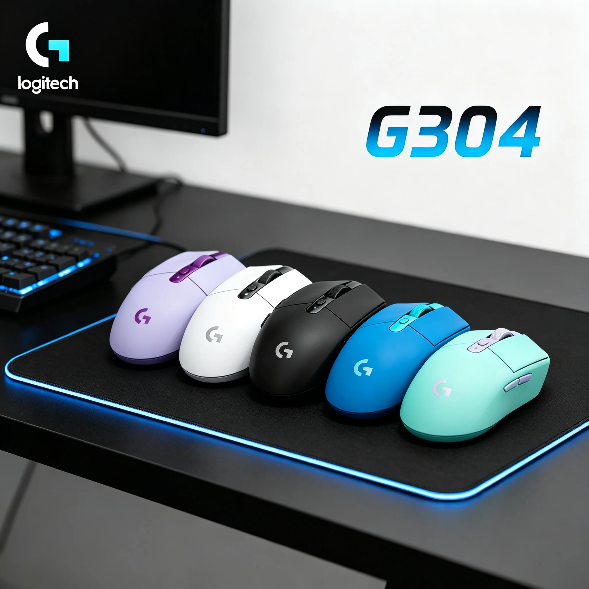 Logitech G304 2.4GHz Wireless Optical Mouse 12000DPI Peak Sensitivity For PUBG CS2 Valorant Pro Gamer