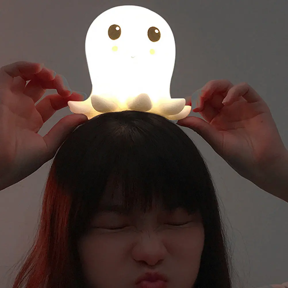 

Silicone Night Lamp Octopus Shaped USB Desktop Light Soft ABS Material Waterproof Bedroom Decor Cute Small Size