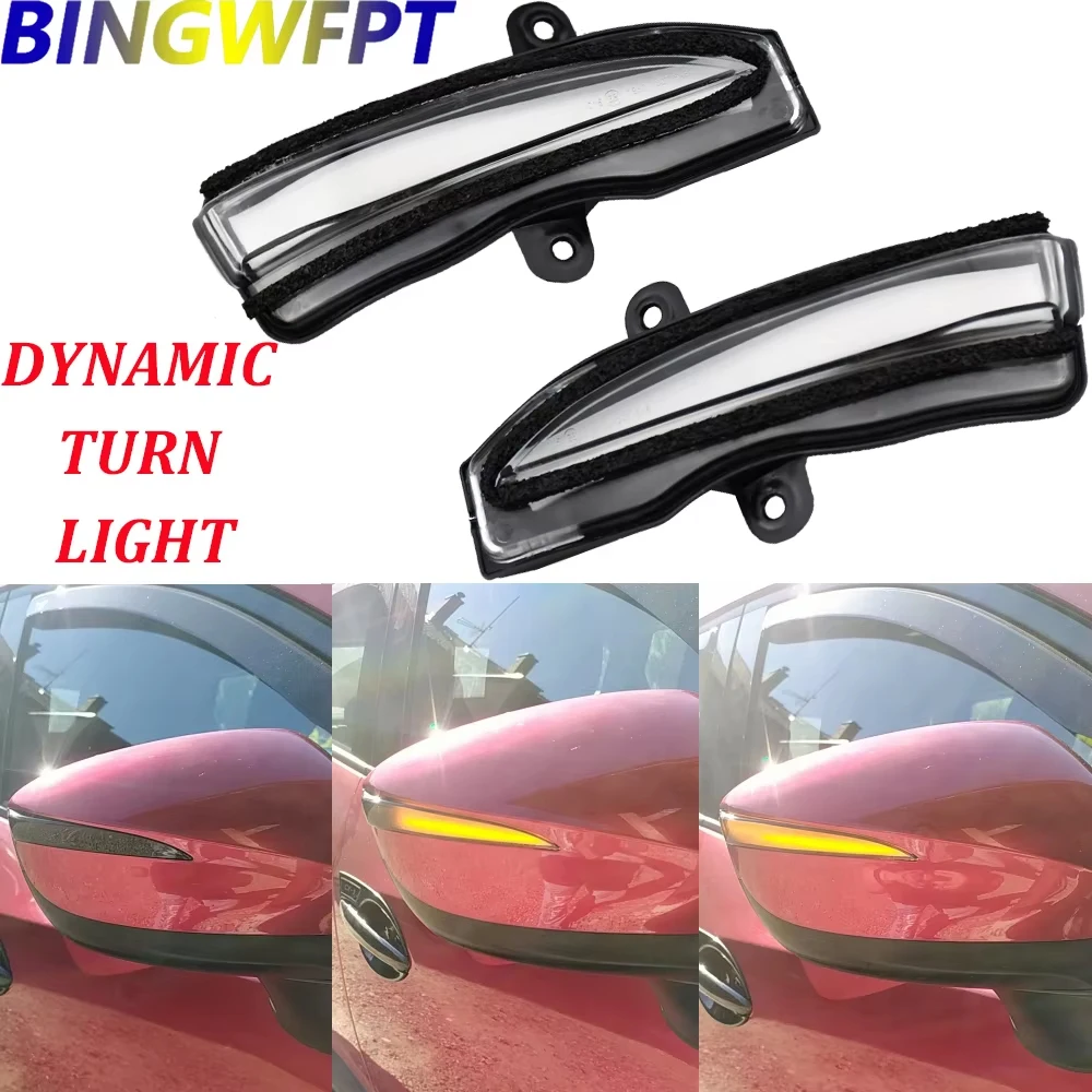 

2PCS For Mazda CX-3 CX3 2016-2018 CX-4 CX4 2017-2018 LED Dynamic Turn Signal Side Mirror Blinker Indicator