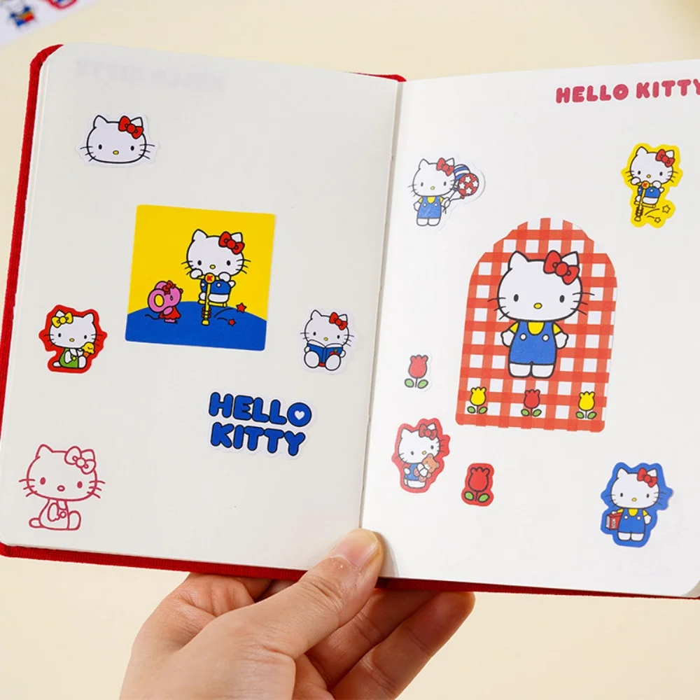 Genuine Sanrio Hello Kitty Toys Stickers Cartoon Scrapbook Craft Decal Materials Suitable For Planner Phone Laptop Decor Sticker