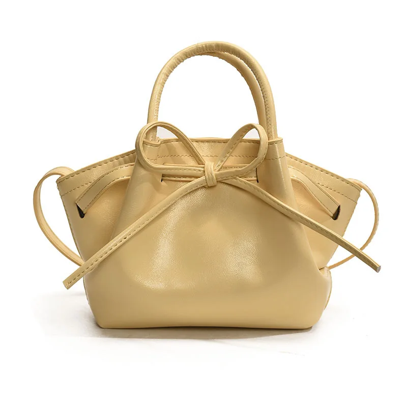 

Korean Niche Hand-held Vegetable Basket Bag, Women's Summer 2025 New Trendy and Fashionable Bucket Bag, Bow Tie Crossbody Bag