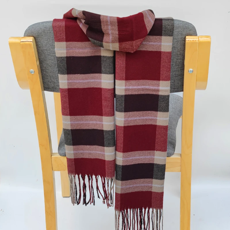 190*35cm Cashmere Winter Women Plaid Warm Soft Women Scarves Femme Hiver Luxe Tassel Female shawl wrap muffler female  Bufandas