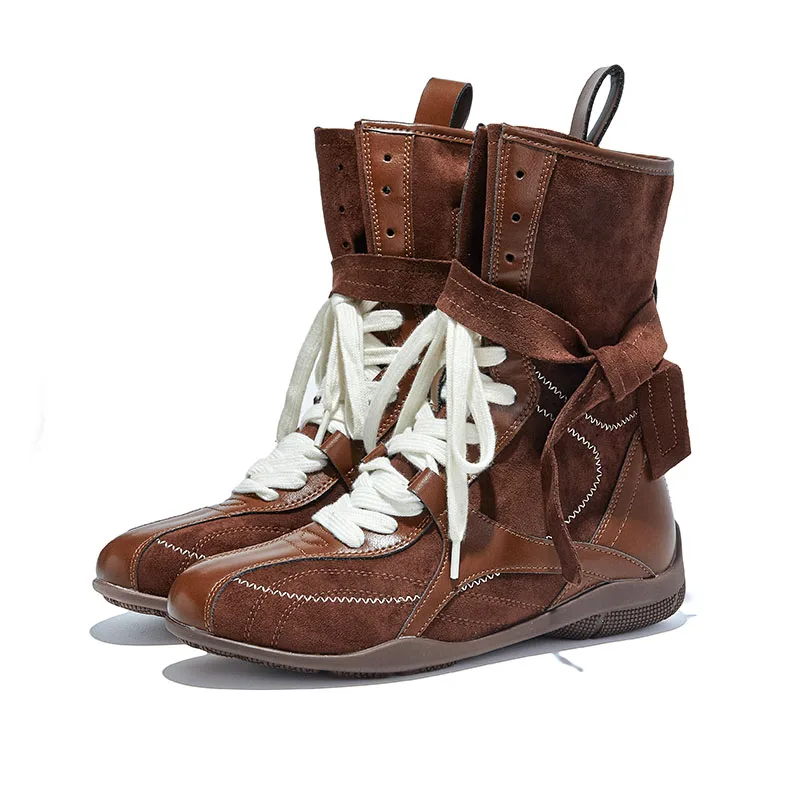 

2025 New Women's Ankle Boots and Short Boots Round-Toe Non-Slip Women Dexterity Boots Large-Size female Outdoor Boxing Boots