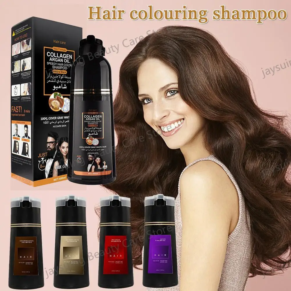 

Nova Hair Dye Shampoo,Nova Hair Instant Dye Shampoo,Hair Dye Coloring Shampoo For Gray Hair Nourish Hair Care 200ml/400ml