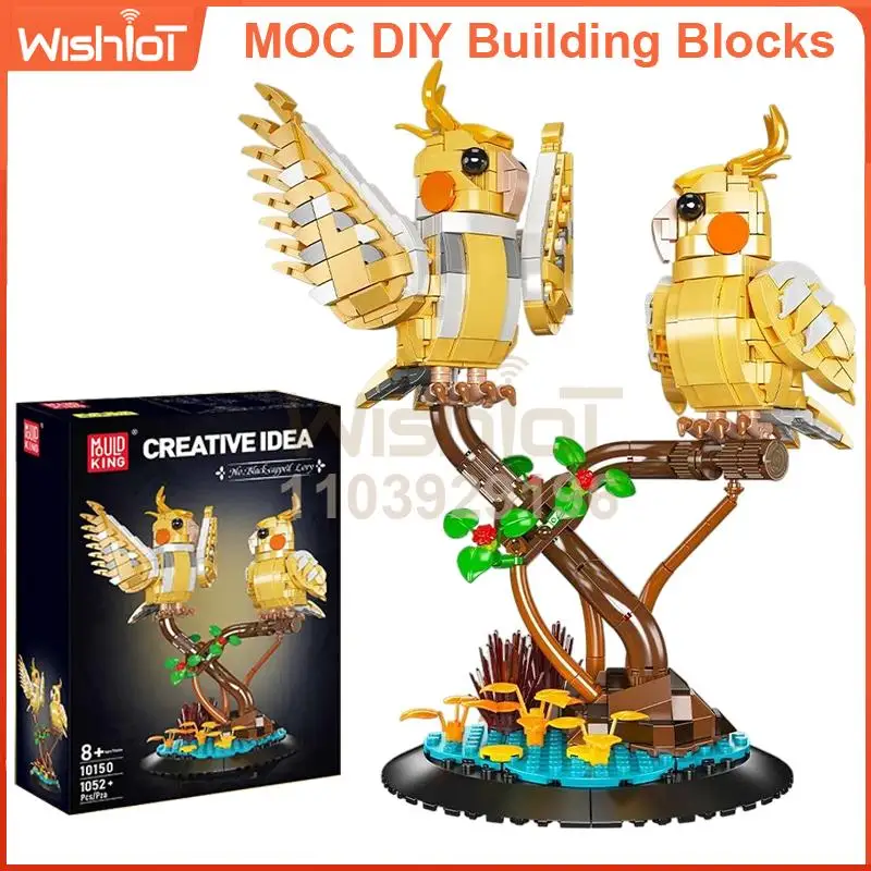 

10150 Набор для сборки серии попугаев и животных, 1052 шт., красочная сборная модель птицы для детей и взрослых, коллекционные для детей, подарок «сделай сам»