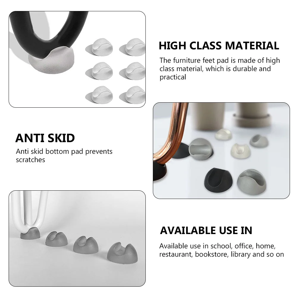 8 Pcs Non Slip Area Rugs Chair Foot Protector Non-slip Table Feet Covers Pad Legs Protectors Protective