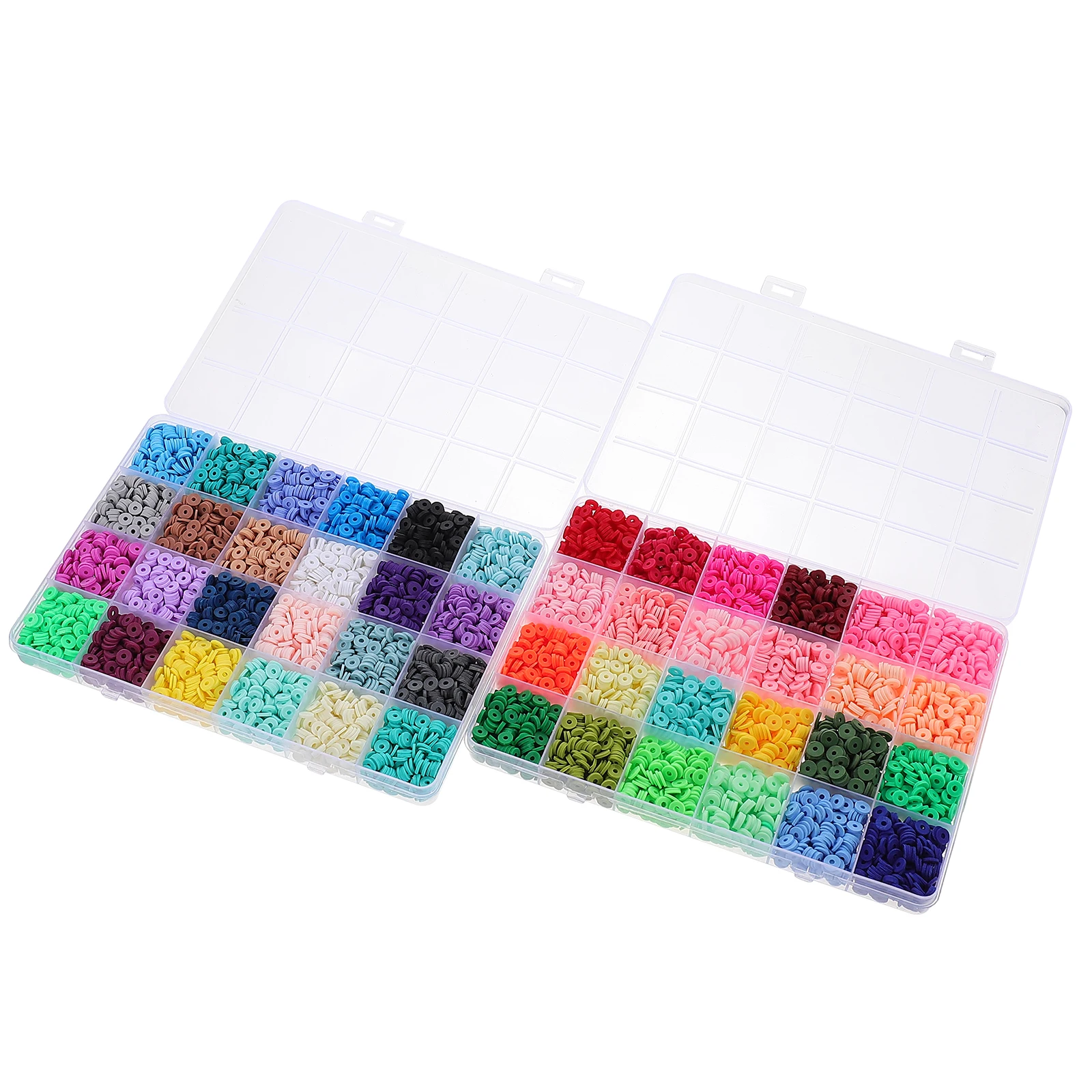 

Polymer Clay Beads 2 Boxes Flat Spacer DIY Craft Charms Jewelry Accessories Bracelets Necklace Decorations H made Crafts Polymer