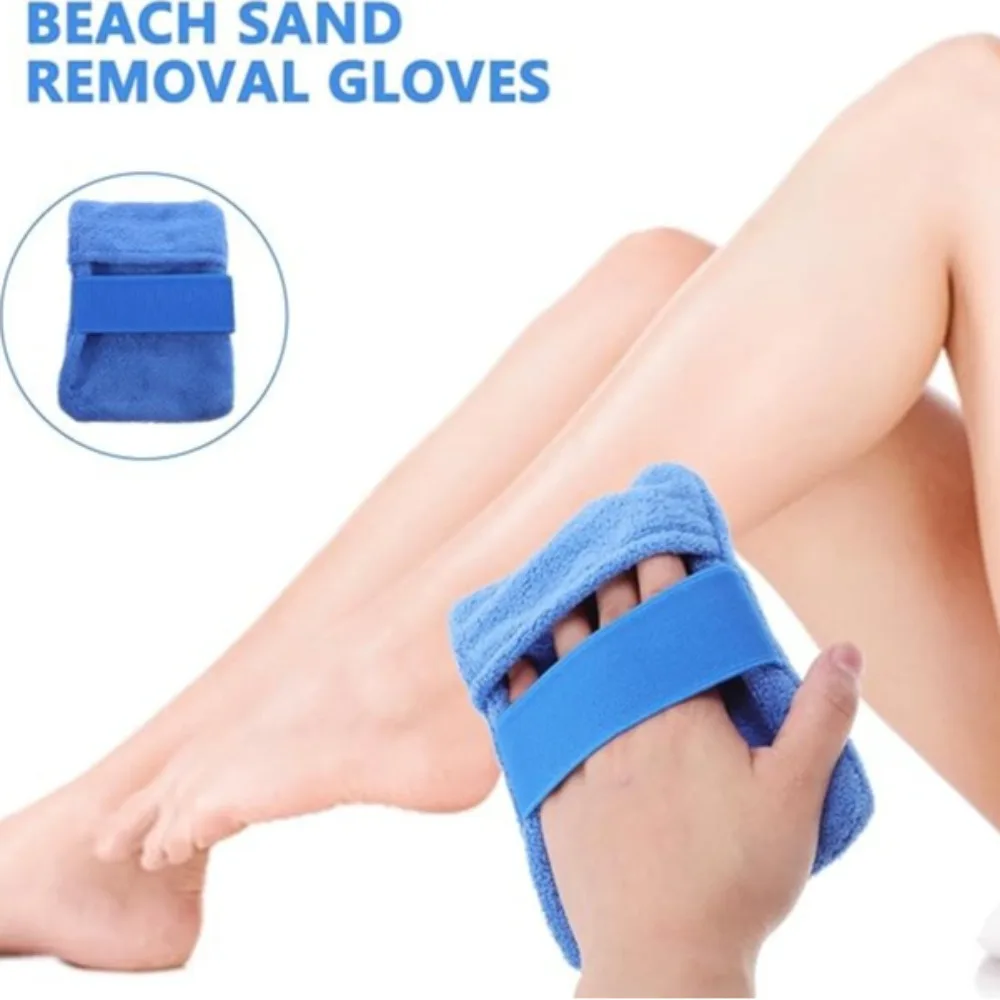 Portable Beach Sand Removal Gloves for Camping Vacation Outdoor Practical Tools Summer Beach Accessories Exfoliating Gloves 1PC