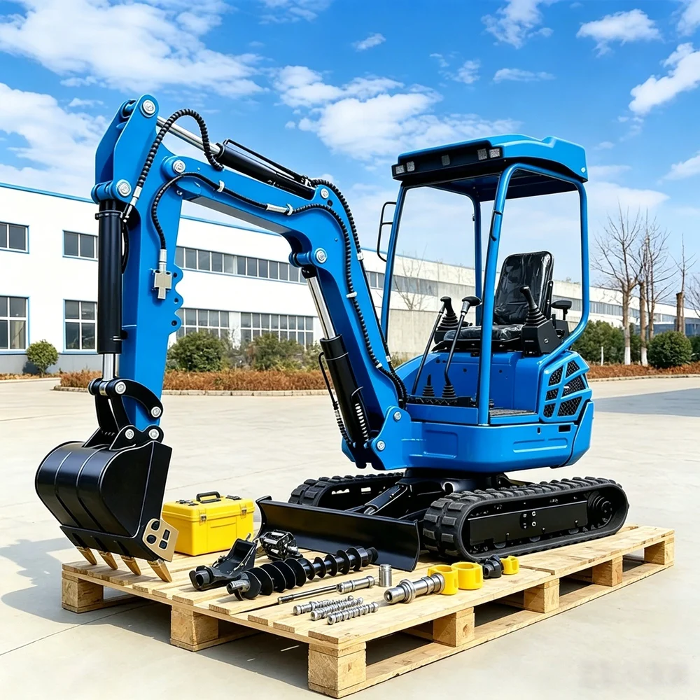 Europe Standard Mini Excavator 2.5Ton With EPA/Euro 5 Diesel Engine Construction Digger Koparka For Home Giardino Use Europe