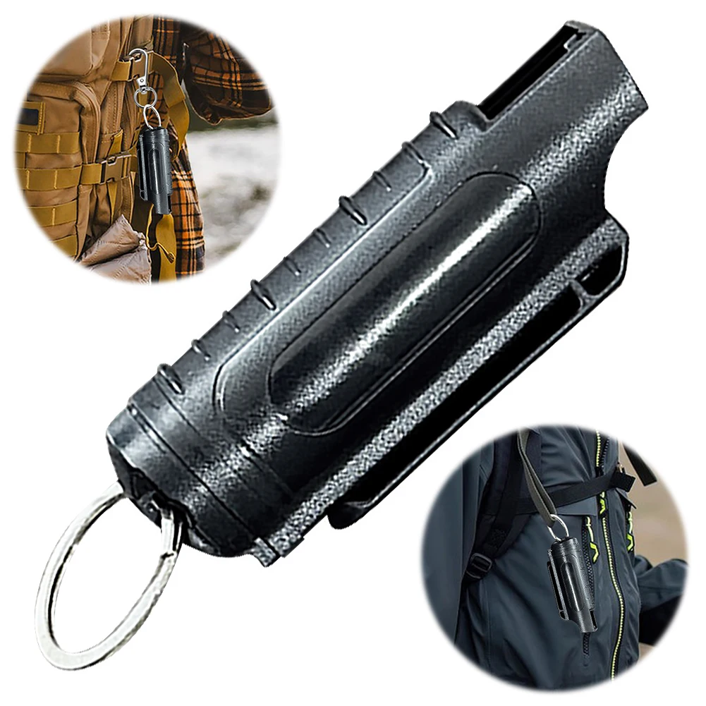 1-5PCS 20ml Portable Defend Tool Reusable Self-Defense Outdoor Safety Keychains Plastic Pressure-Type Mini Keyrings for Women