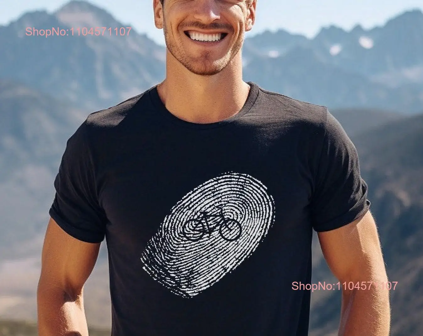 

Bike t shirt bicycle fingerprint lovers mountain long or short sleeves