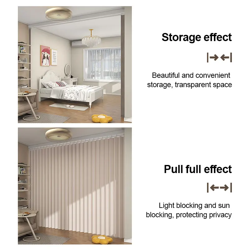 No Drill Semi Transparent Divider Curtain Soft Light with Hooks for Dark Hall Small Apartment Easy Install Light Through No See
