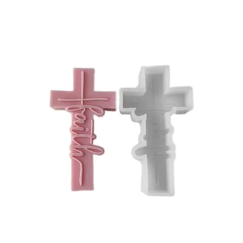 3D Crosses Statue Silicone Mold Unique Bust Sculpture Mould Resin Gypsum Mould Ornament Handmade Gift for Craft