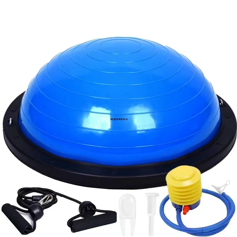 High Quality Customized 60cm Explosion Proof Thickened Fitness Half Pilates Balance Bosuing Yoga Ball