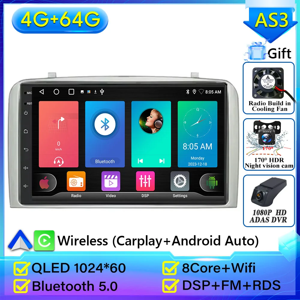 Android 16 autoradio voor Alfa Romeo 147 GT 937 2000-2010 GPS navigatie Android Auto Carplay Wifi scherm stereo display geen 2din