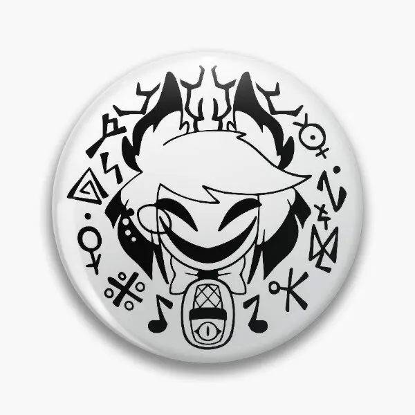 Alastor With Voodoo Symbols  Soft Button Pin Brooch Metal Cartoon Decor Funny Fashion Creative Badge Hat Women Cute Lapel Pin