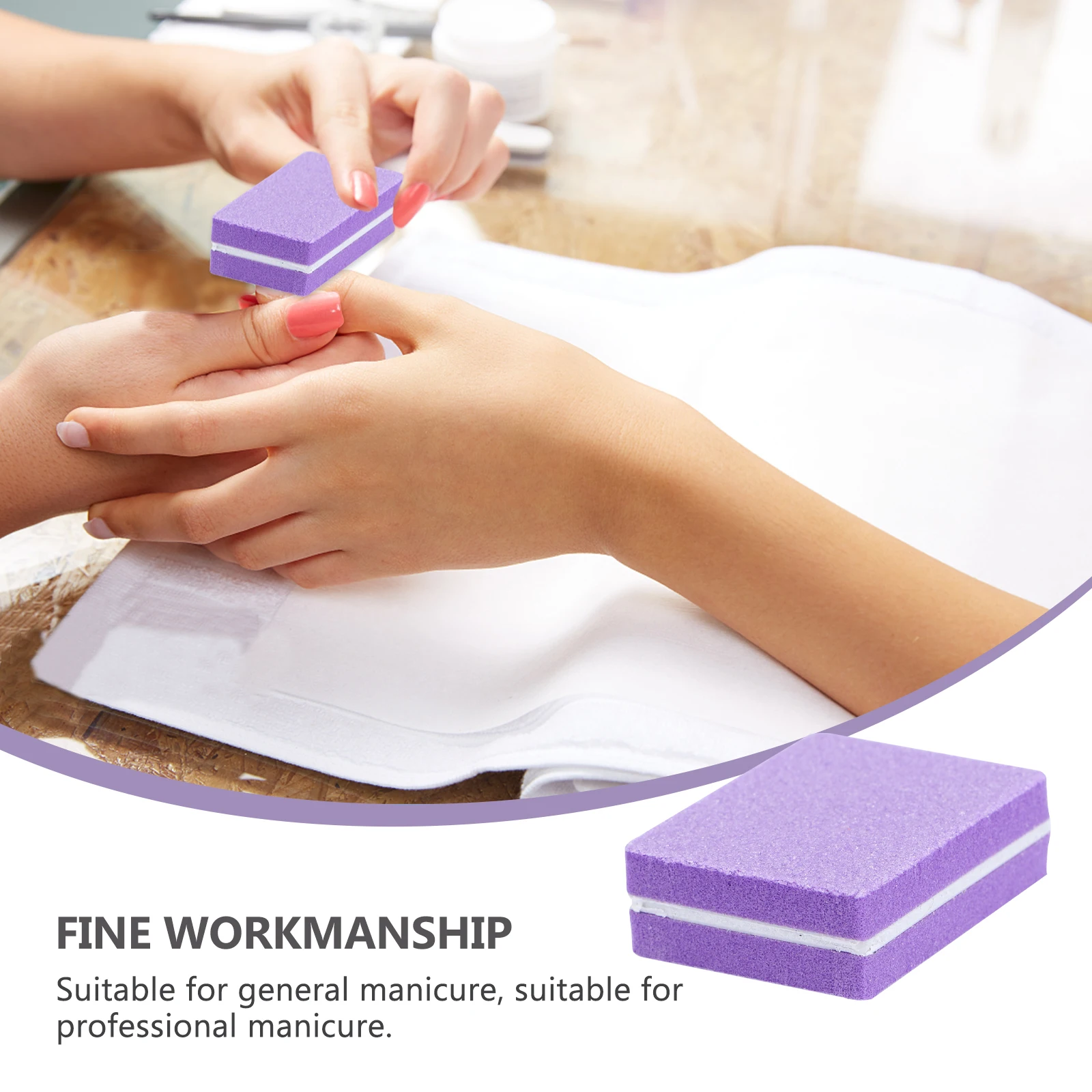 

40pcs Sponge Files Repair Tool Manicure File Polishing Square Nail Art Tool Durable Lightweight Nail Sanding Tools For Home