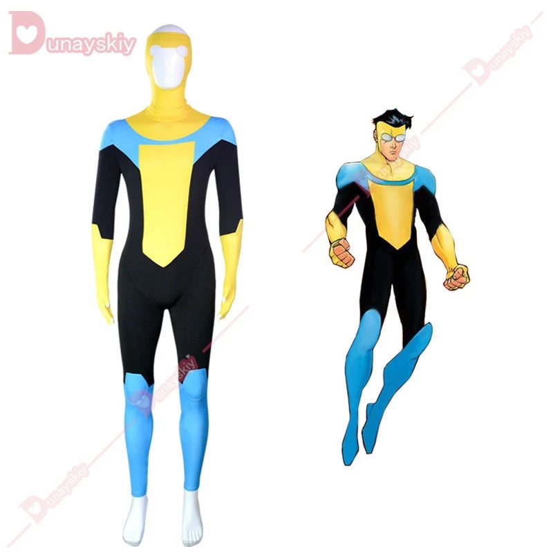 Mark Cosplay Grayson Jumpsuits Costume Cartoon Invincible Roleplay Outfits Male Disguise Bodysuit Halloween Party Suit