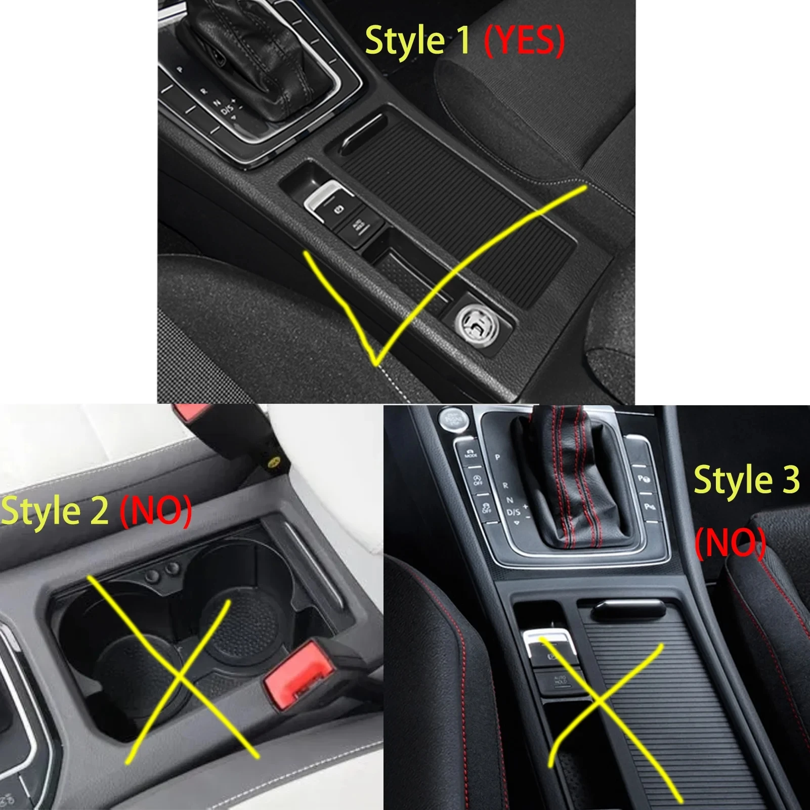 For Volkswagen Golf 7 GTI Mk7 2013 2014 2015 2016 2017 Center Dashboard Panel Set Piano Black Sticker Car Interior Accessories