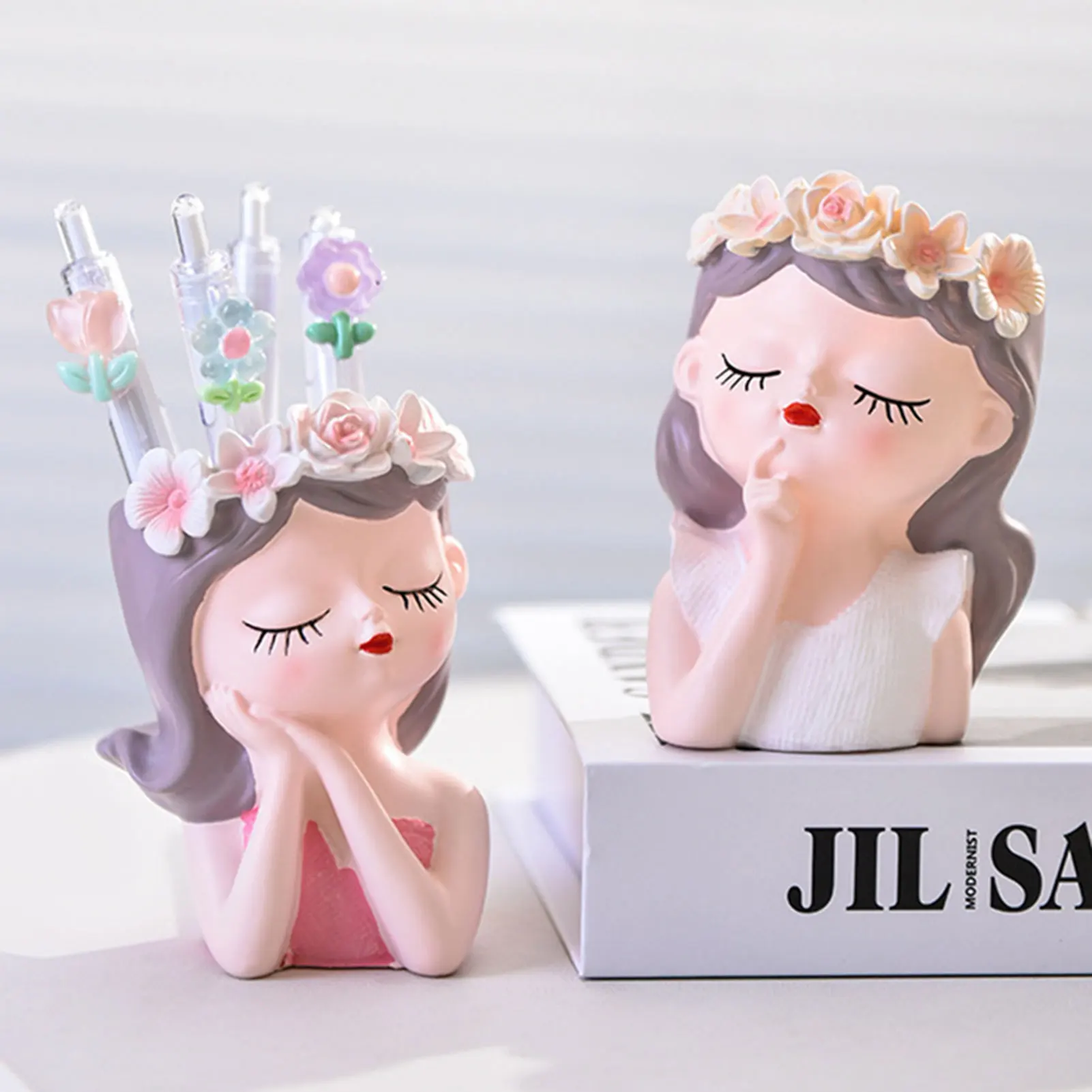 Cute Office Decor Stationery Storage Ideal Thoughtful Present For Women, Girls, Colleagues. Office Desk Enhancement