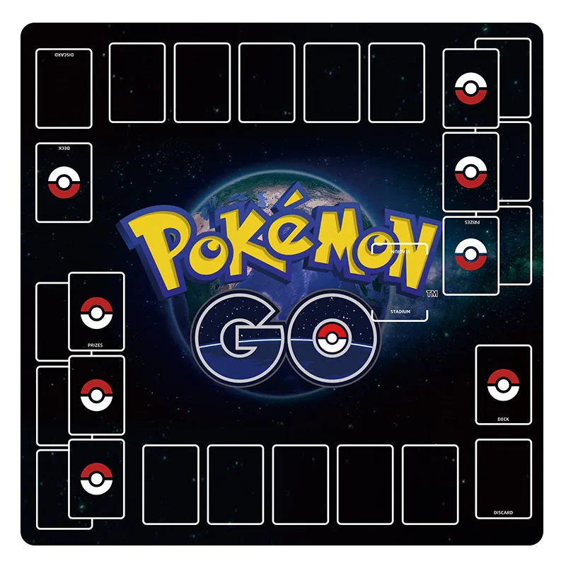 60*60*0.2cm PTCG Pokemon Dedicated GAME Card Mat Battle Mew Pikachu Gengar Charizard Acerola Rosa Gift Toy Anime Table Mat