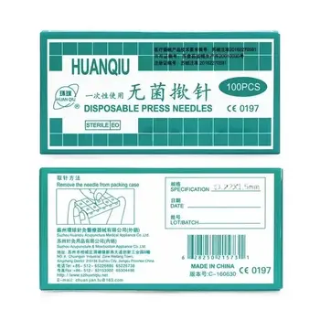 100 ks/krabice Sada pro akupresuru ušních semen Lisovací jehla Ušní semena Aurikulární intradermální akupunkturní masážní přístroj Moxovací jehla 6 nejlepší prodej akupunkturní jehly - №5