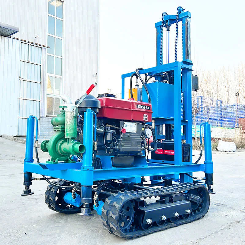 Energy-Saving 22-35HP Portable Hydraulic Drilling Rig Gearbox Motor Diesel-Powered 200m Max Depth Multifunctional Water Well Rig