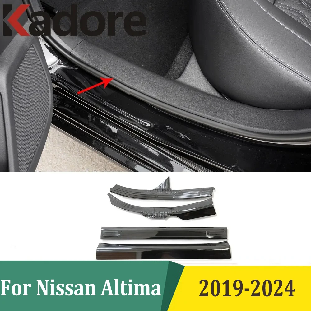 

Накладка на порог боковой двери для Nissan Altima 2019-2021 2022 2023 2024 стикер внутренние аксессуары Styliung нержавеющая сталь