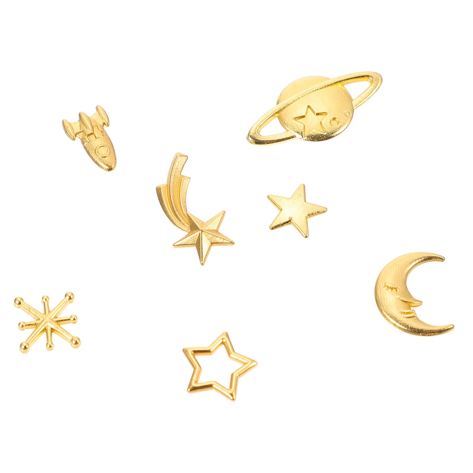 70Pcs DIY Jewelry Charms Moon Stars Alloy Pendants Cosmos Theme Jewelry Making Accessories Crafts Moon Stars Charms