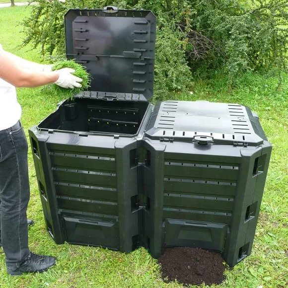 Large Capacity Kitchen Waste Bin Heavy Duty Eco-friendly Garden Storage Compost 300L Garden Plastic Compost Bin