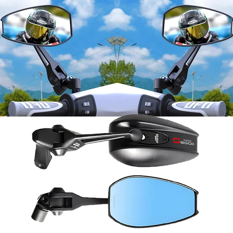 アルミオートバイバックミラー調整可能な視野角スーパーソコ-cux-tc-tcmax-cpx-tsx-タイタンエクスプローラーアクセサリー
