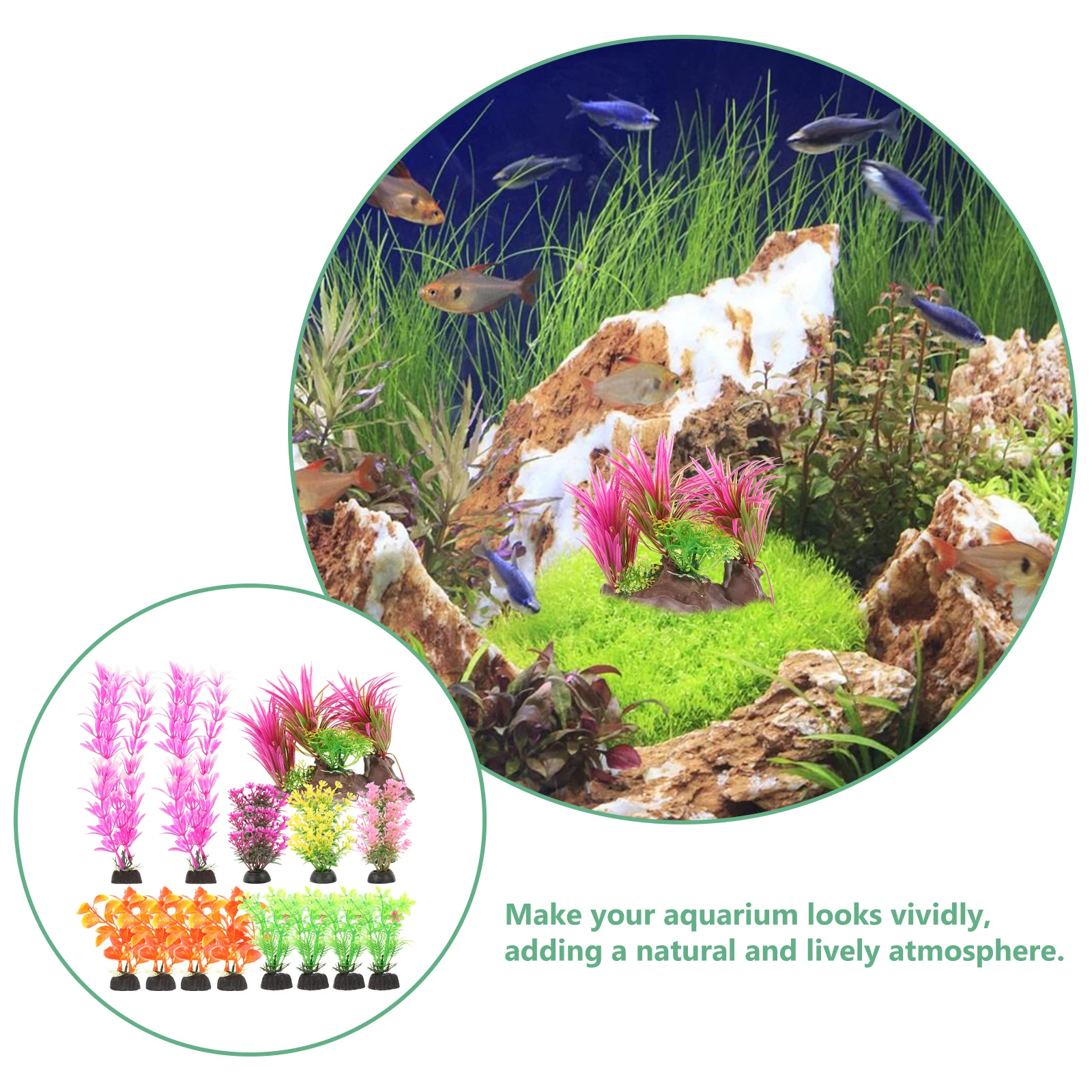 

Water Plants Decorations Aquarium Grass Fish Tank Accessories Artificial Plastic