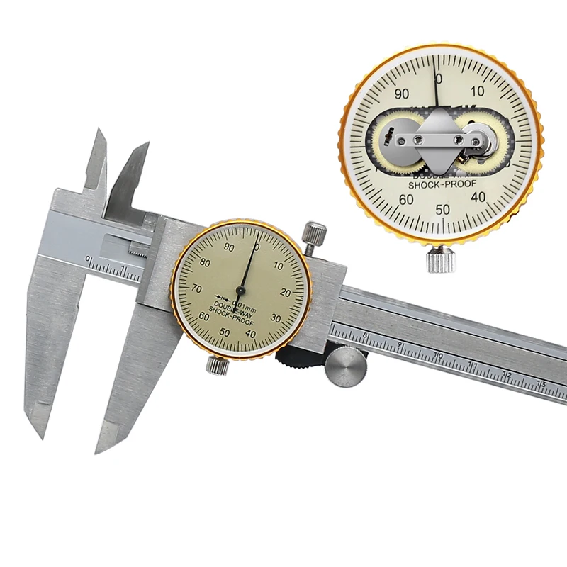 

0.01mm High Precision Double Way Shock Proof Dial Caliper 300mm Height Diameter Measurement Vernier Caliper Depth Measuring