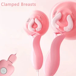 Nipple Massage Vibrator Clamp for Women Breast Nipple Clamp Enhancer Nipple Stimulator BDSM Sex Toys for Couples Female Adult