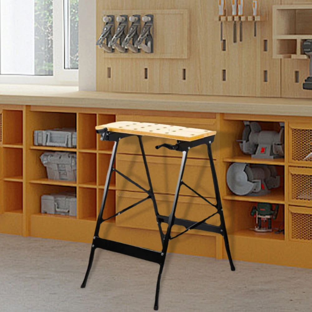 

Folding Flip Woodworking Table with Measuring Ruler and Protractor Scale Adjustable Work Table for DIY Woodworking and Garage